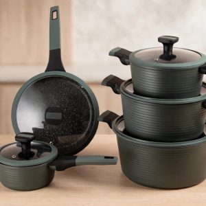 Edenberg 12pc Cookware Set EB-5633 - Non-Stick Granite Green